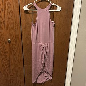 Charlotte Russe Purple Fitted Dress with High/low skirt